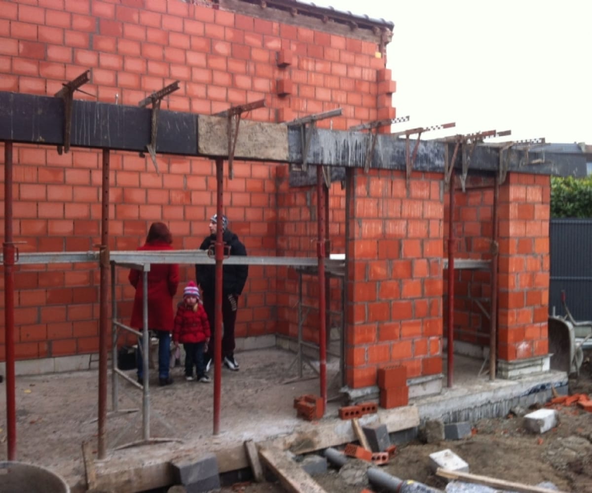 Aanbouw keuken en berging Oostakker Renoffice